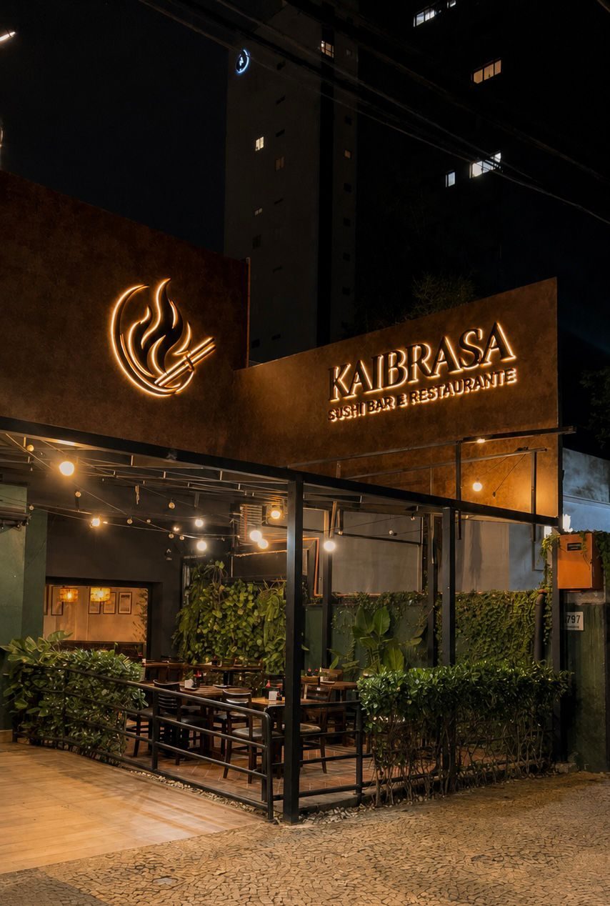 Varanda do KAIBRASA à noite
